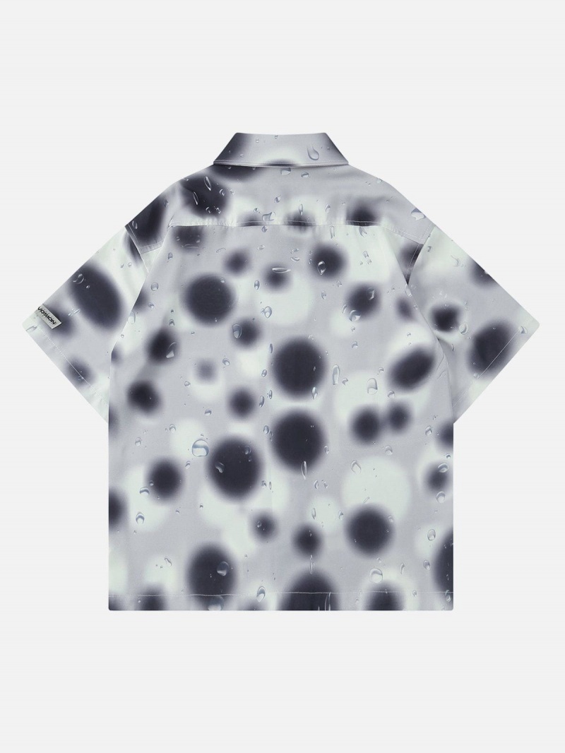 Chemise à Manches Courtes Aelfric Eden Hazy Light D'eau Drop Printing Noir | VCE-48604192